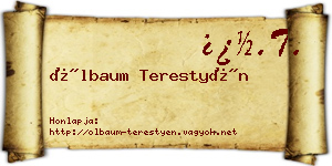 Ölbaum Terestyén névjegykártya